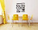 Kiss the Cook Quotes Wall Decal Family Quotes Vinyl Art Stickers
